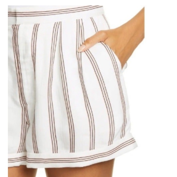 JOIE Carvel Striped High Rise Relaxed Shorts Size 12 - Picture 4 of 11